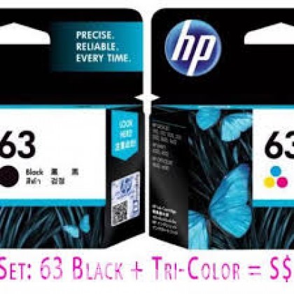 HP Original 63 Black & Tricolor Ink Cartridge Set